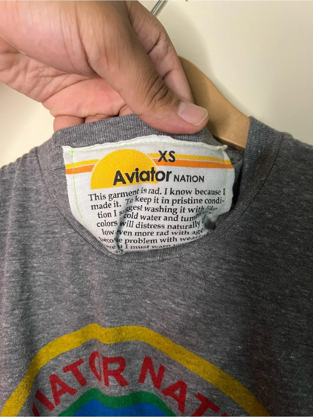 Aviator Nation Laguna Beach CA Crew Tee T Shirt Size XS - Picture 2 of 6